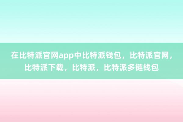 在比特派官网app中比特派钱包，比特派官网，比特派下载，比特派，比特派多链钱包