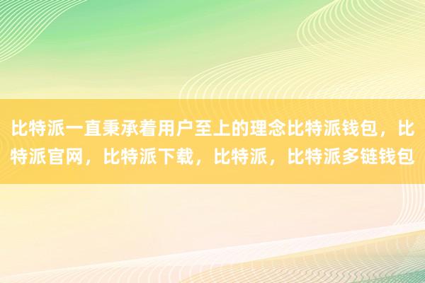 比特派一直秉承着用户至上的理念比特派钱包，比特派官网，比特派下载，比特派，比特派多链钱包