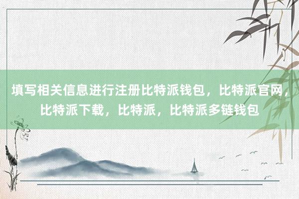 填写相关信息进行注册比特派钱包，比特派官网，比特派下载，比特派，比特派多链钱包