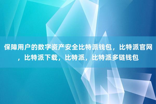 保障用户的数字资产安全比特派钱包，比特派官网，比特派下载，比特派，比特派多链钱包