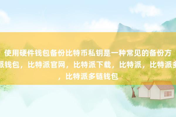 使用硬件钱包备份比特币私钥是一种常见的备份方式比特派钱包，比特派官网，比特派下载，比特派，比特派多链钱包