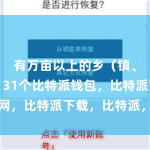 有万亩以上的乡（镇、街道办）31个比特派钱包，比特派官网，比特派下载，比特派，比特派多链钱包